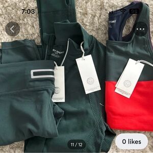 Tory Burch Sport Set in Green and Red